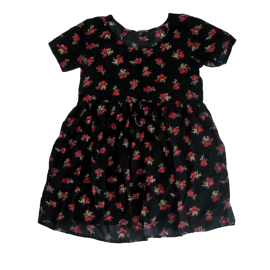 Brandy Melville Girls Black Floral Dress Size: One Size Black Floral