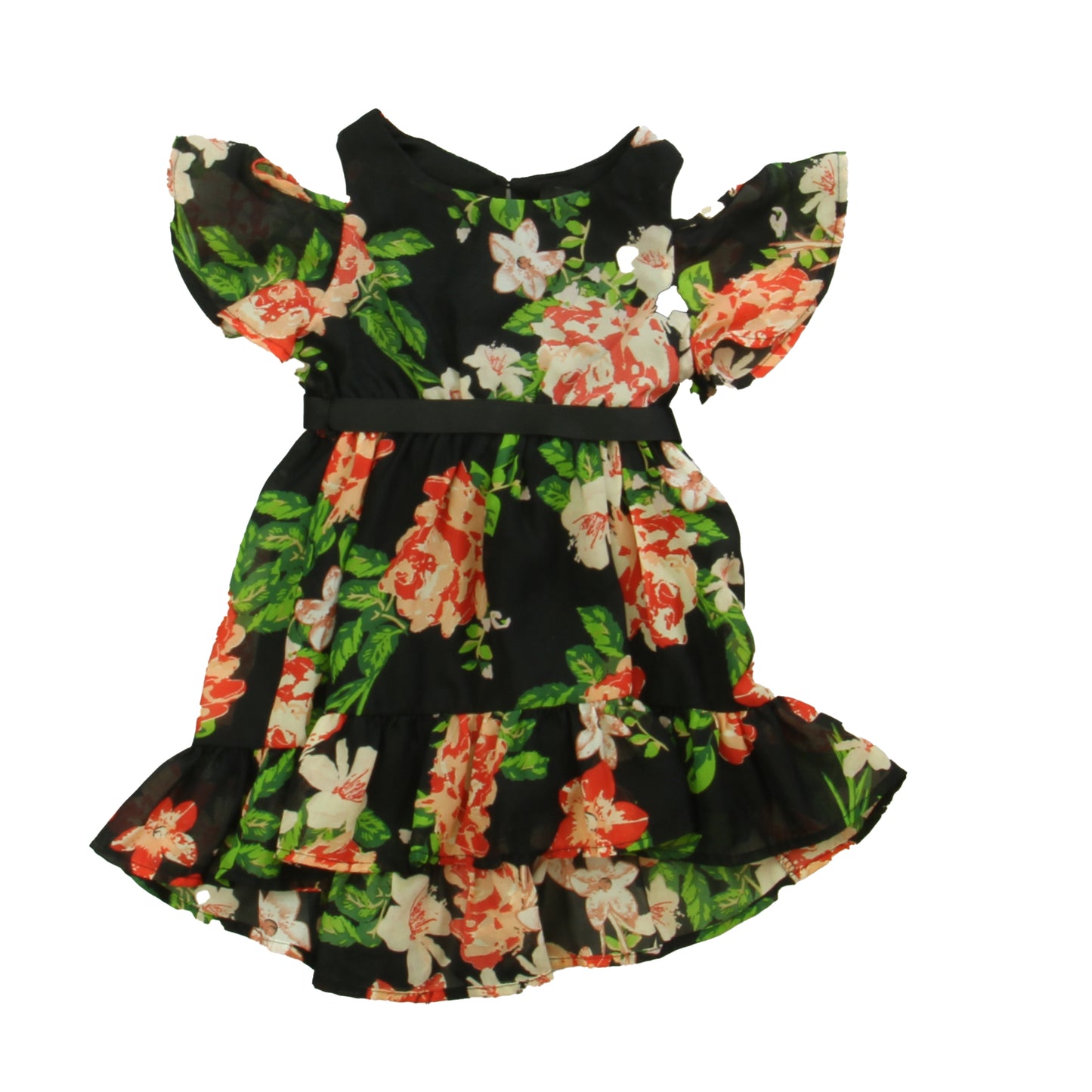 RMLA Girls Black Floral Dress Size: 2T Black Floral