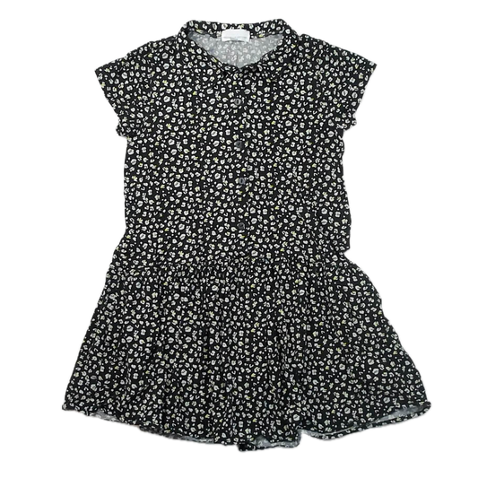 Rockets Of Awesome Girls Black Floral Dress Size: 12 Years Black Floral