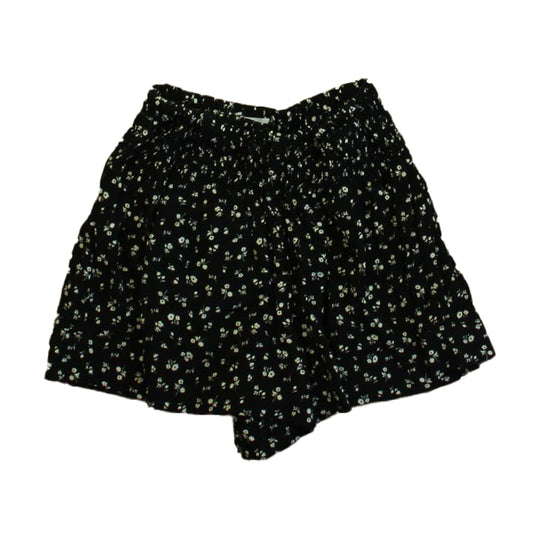 Zara Girls Black Floral Shorts Size: 7 Years