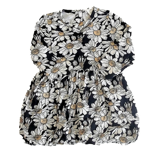 Kate Quinn Girls Black Floral Dress Size: 12-18 Months Black Floral