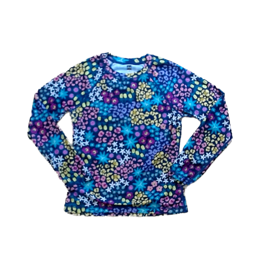 Tea Collection Girls Black | Flowers Rashguard Size: 8 Years Black | Flowers