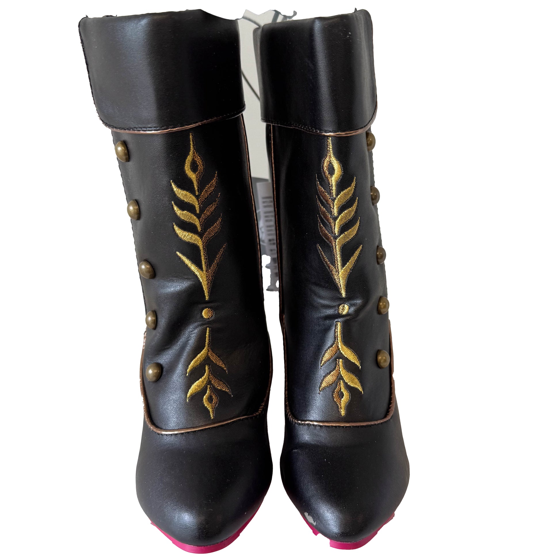 Disney Girls Black Frozen Boots Size: 9-10 Toddler Black Frozen