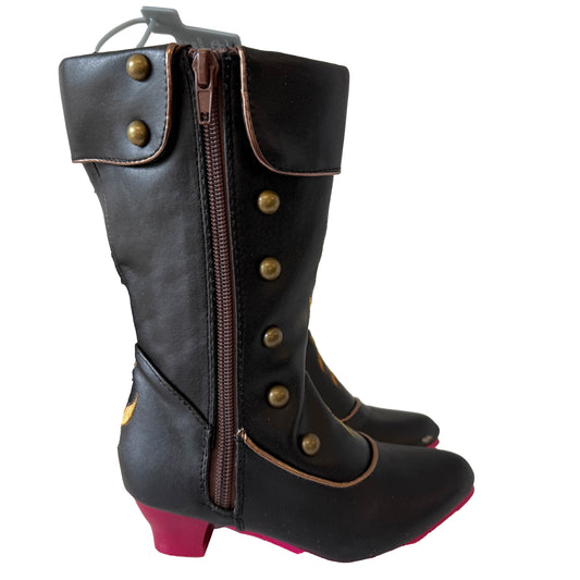 Disney Girls Black Frozen Boots Size: 9-10 Toddler Black Frozen