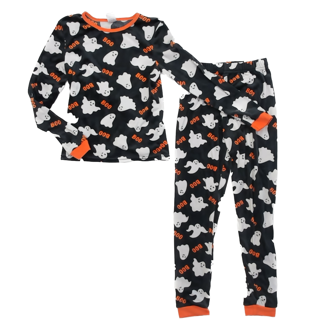 Modern Kids Boys Black Ghosts 2-piece Pajamas Size: 10 Years Black Ghosts