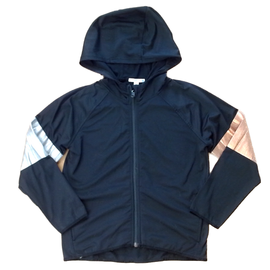 Rockets Of Awesome Girls Black | Gold and Bronze Arm Stripes Sweater Size: 8 Years Black | Gold and Bronze Arm Stripes