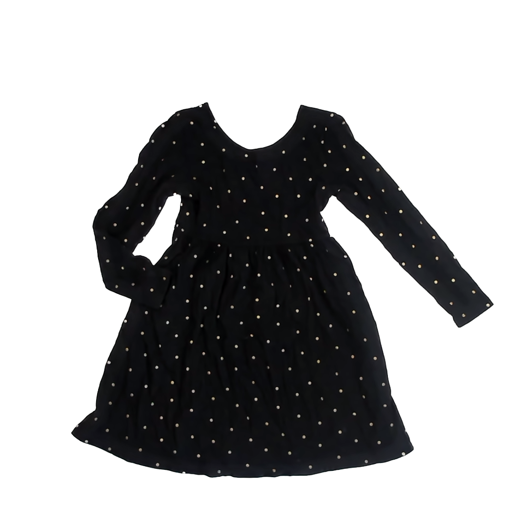 Old Navy Girls Black | Gold Dots Dress Size: M (8) Black | Gold Dots