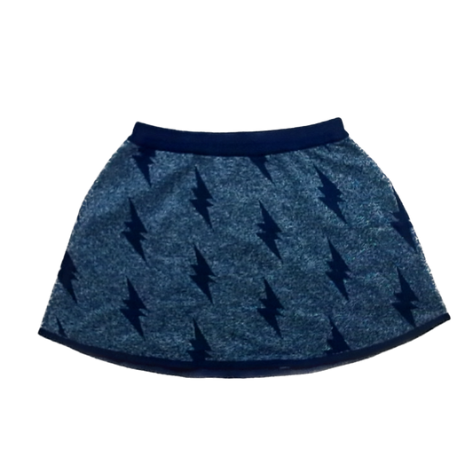 Rockets Of Awesome Girls Black Gold | Lightening Bolt Skirt Size: 5 - 7 Years Black Gold | Lightening Bolt