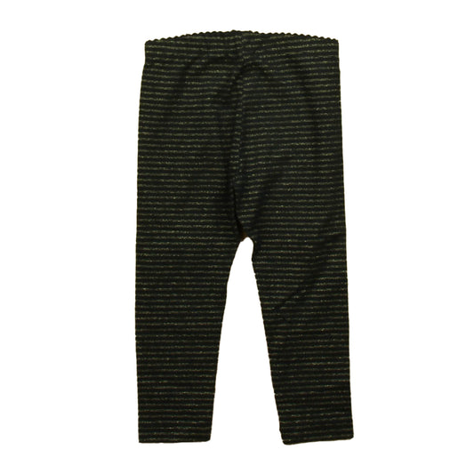 Tea Girls Black | Gold Stripe Leggings Size: 2T Black | Gold Stripe