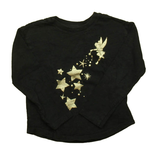 Gap Girls Black | Gold Tinkerbell Long Sleeve T-Shirt Size: 5T
