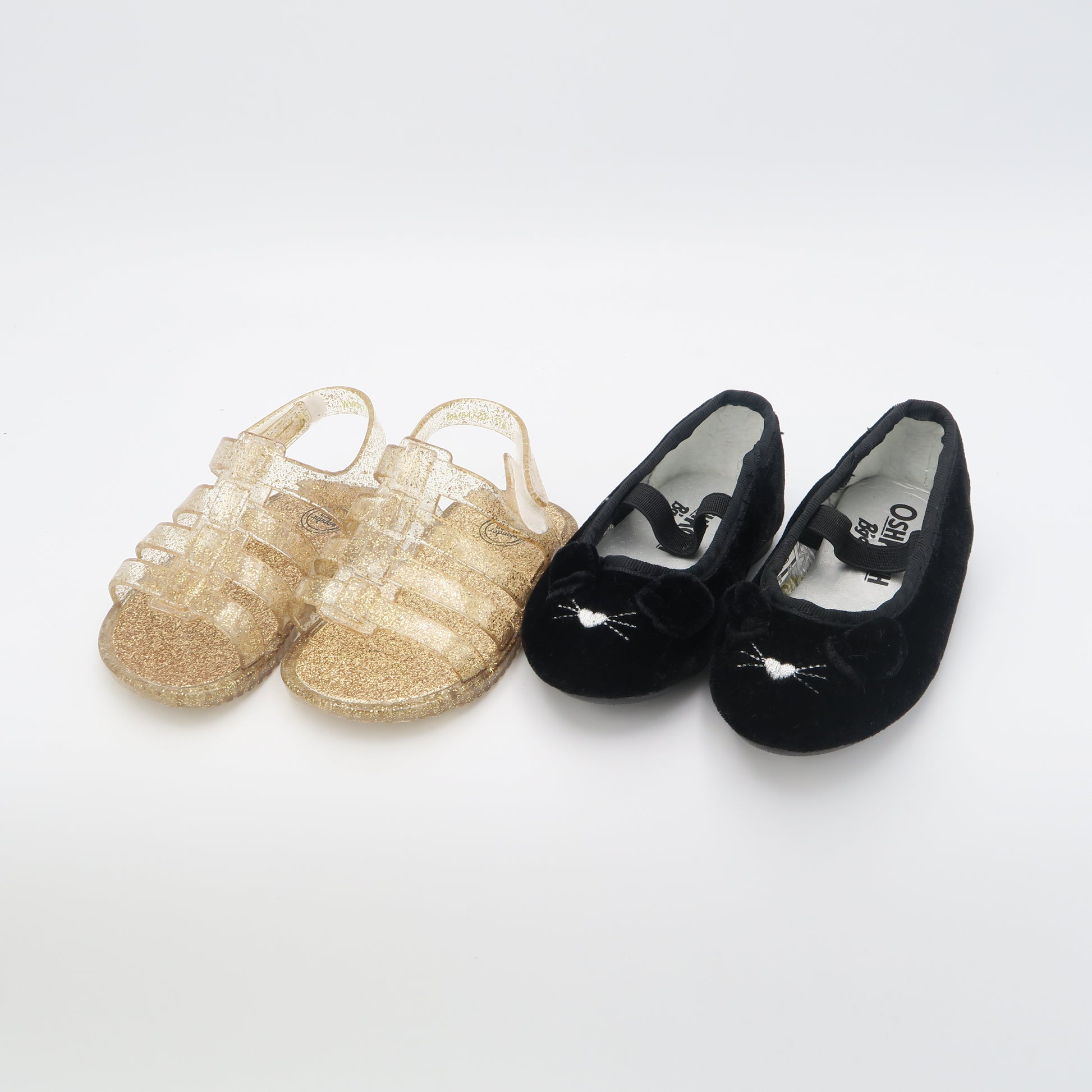 Wonder Nation | Osh Kosh Girls Black | Gold Shoes Size: 1 Infant Black | Gold