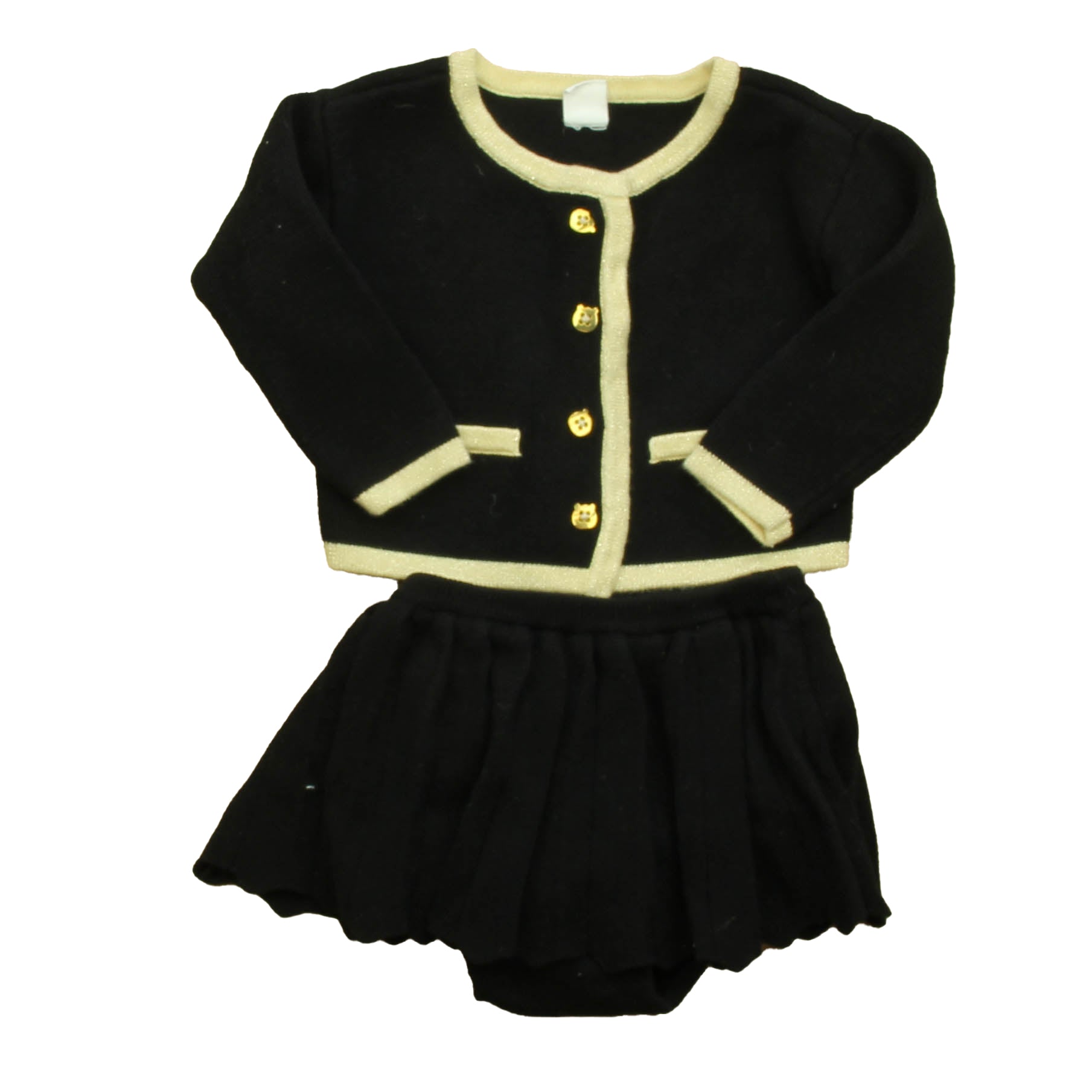 Gap Girls Black | Gold Apparel Sets Size: 12-18 Months Black | Gold