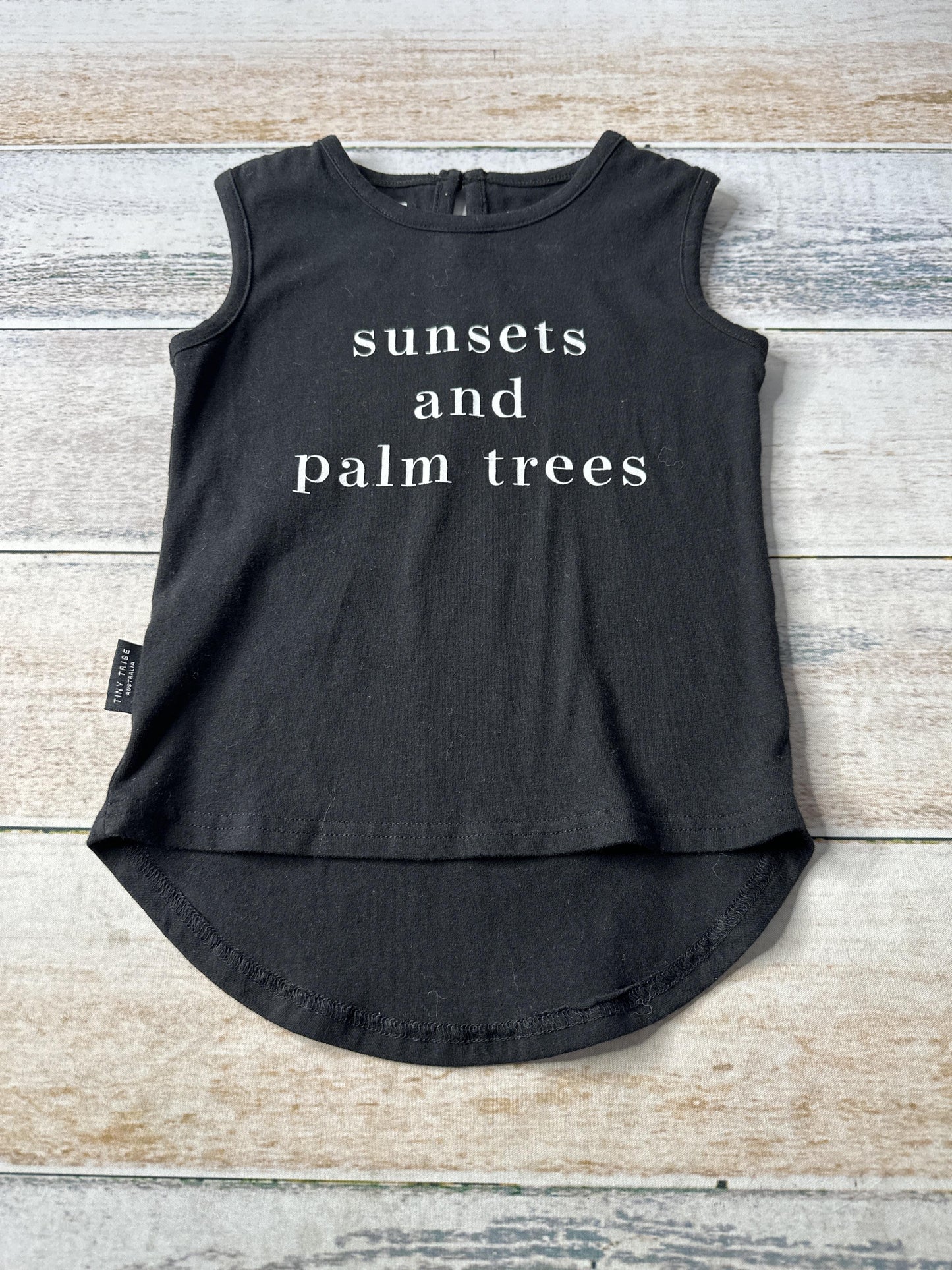 Tiny Tribe Unisex Black | Graphic Tank Top Size: 3T Black | Graphic
