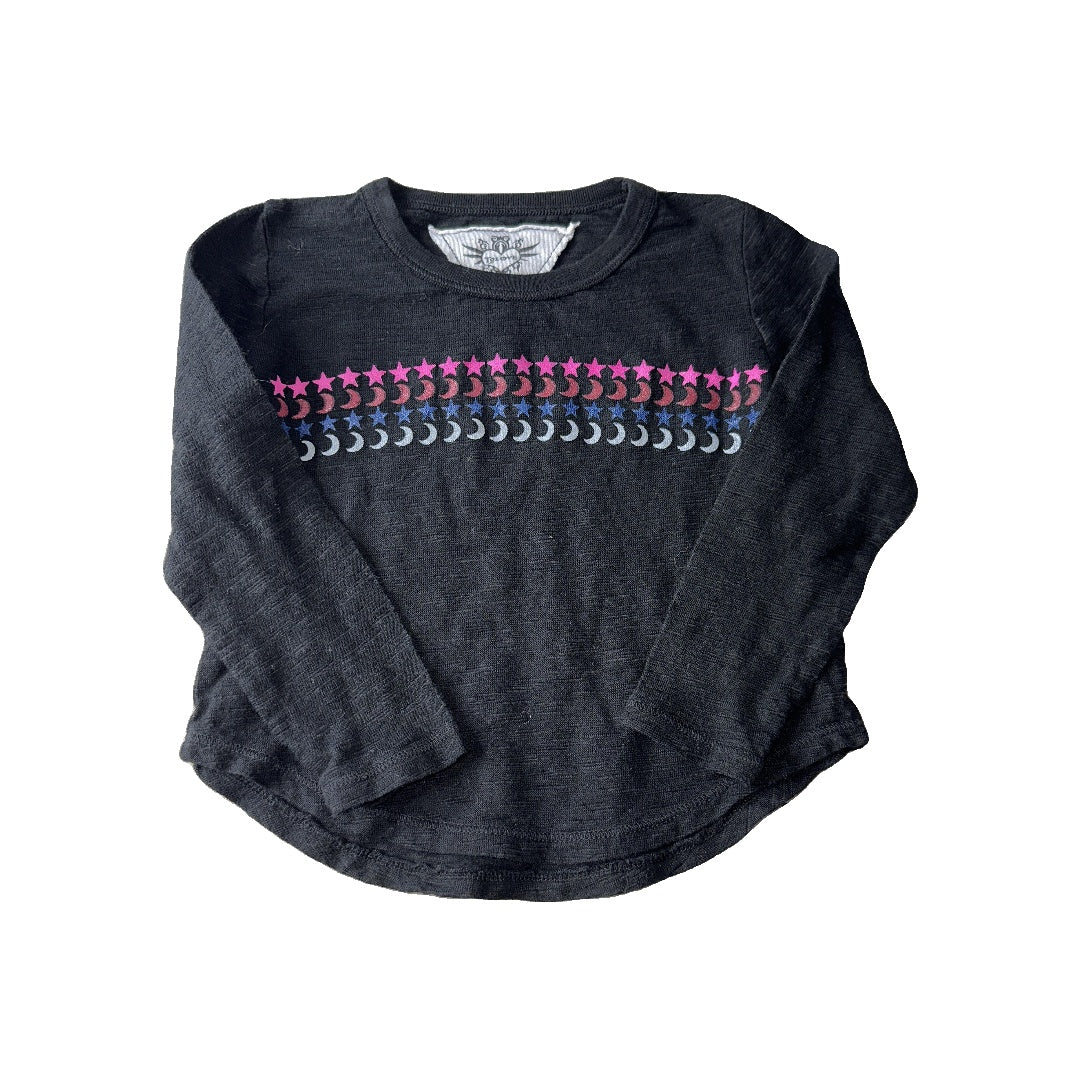 T2 Love Girls Black | Graphic Long Sleeve Shirt Size: 3T Black | Graphic
