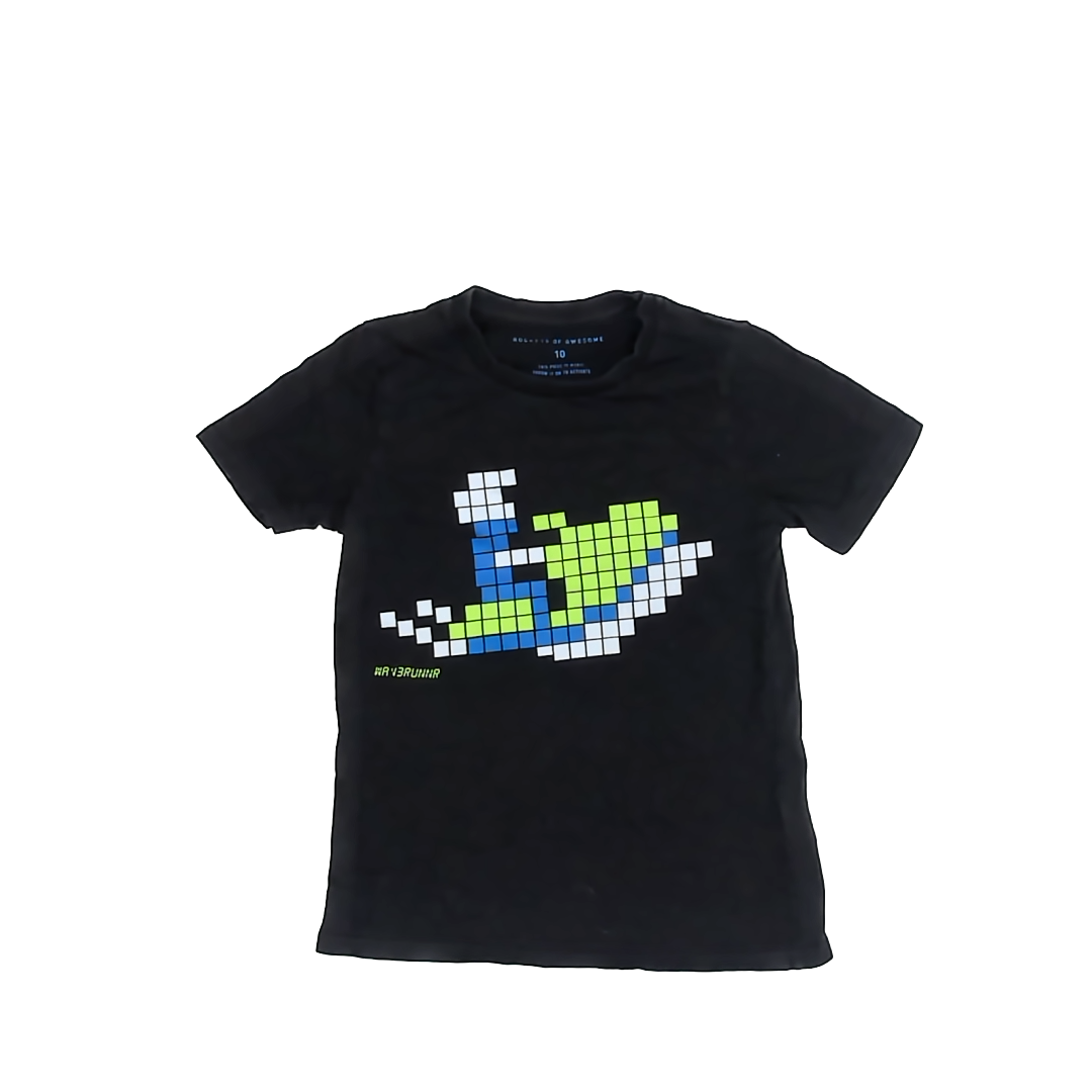 Rockets Of Awesome Boys Black | Graphic T-Shirt Size: 10 Black | Graphic