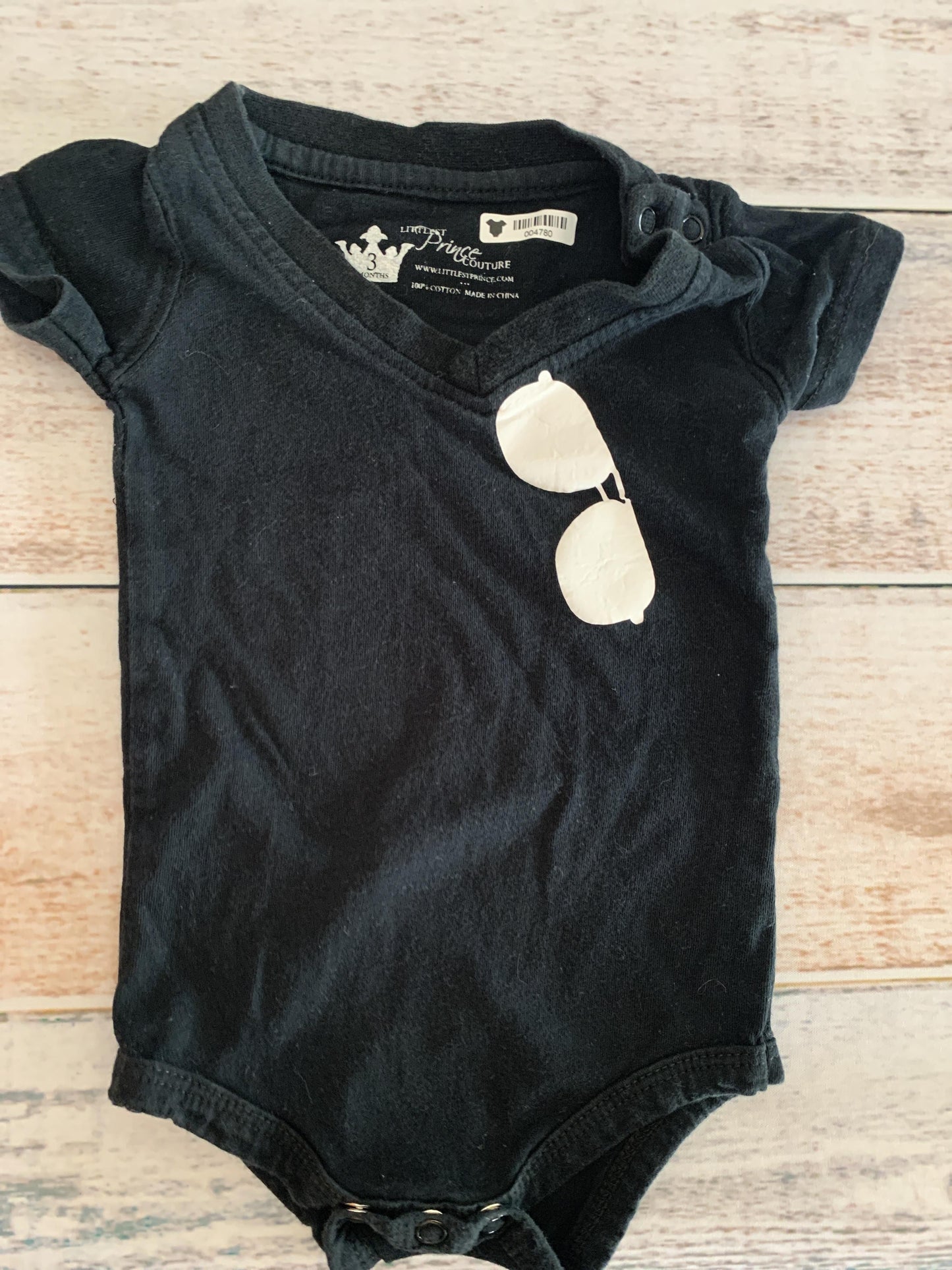 Littest Princess Couture Girls Black | Graphic Onesie Size: 3 months Black | Graphic