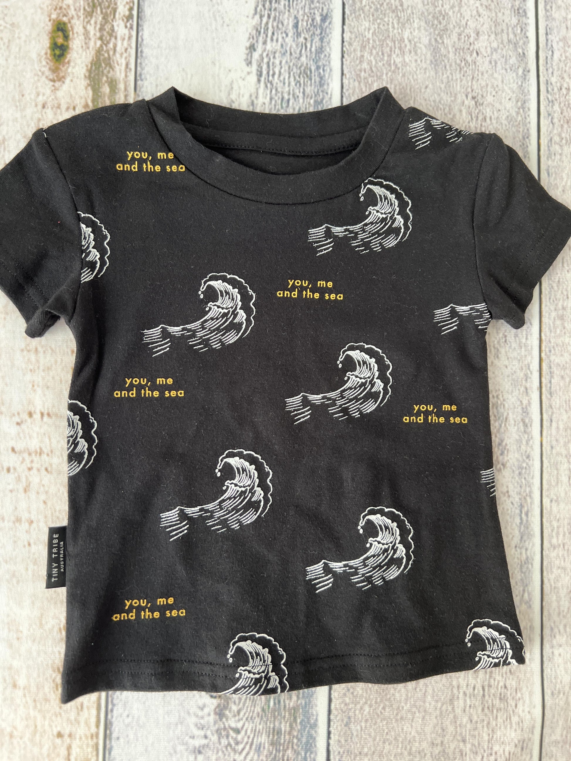 Tiny Tribe Boys Black | Graphic T-Shirt Size: 3-6 months Black | Graphic