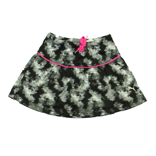 Puma Girls Black | Gray | White Skirt Size: 6 Years Black | Gray | White