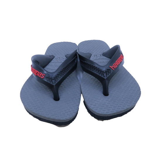 Havaianas Boys Black | Gray Flip Flops Size: 7-8 Years