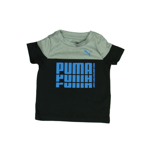 Puma Boys Black | Gray Athletic Top Size: 12 Months Black | Gray