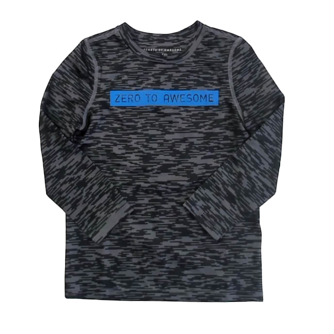 Rockets Of Awesome Boys Black | Gray Long Sleeve T-Shirt Size: 4 - 5 Years Black | Gray