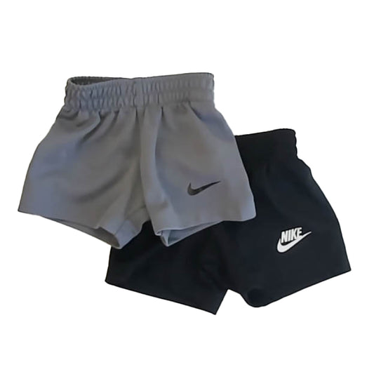 Nike Boys Black | Gray Athletic Shorts Size: 3 Months Black | Gray