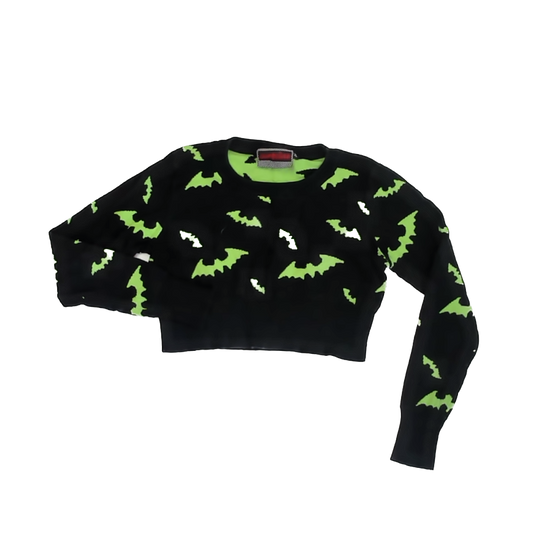 Jawbreaker Girls Black | Green Bats Sweater Size: Youth XL Black | Green Bats