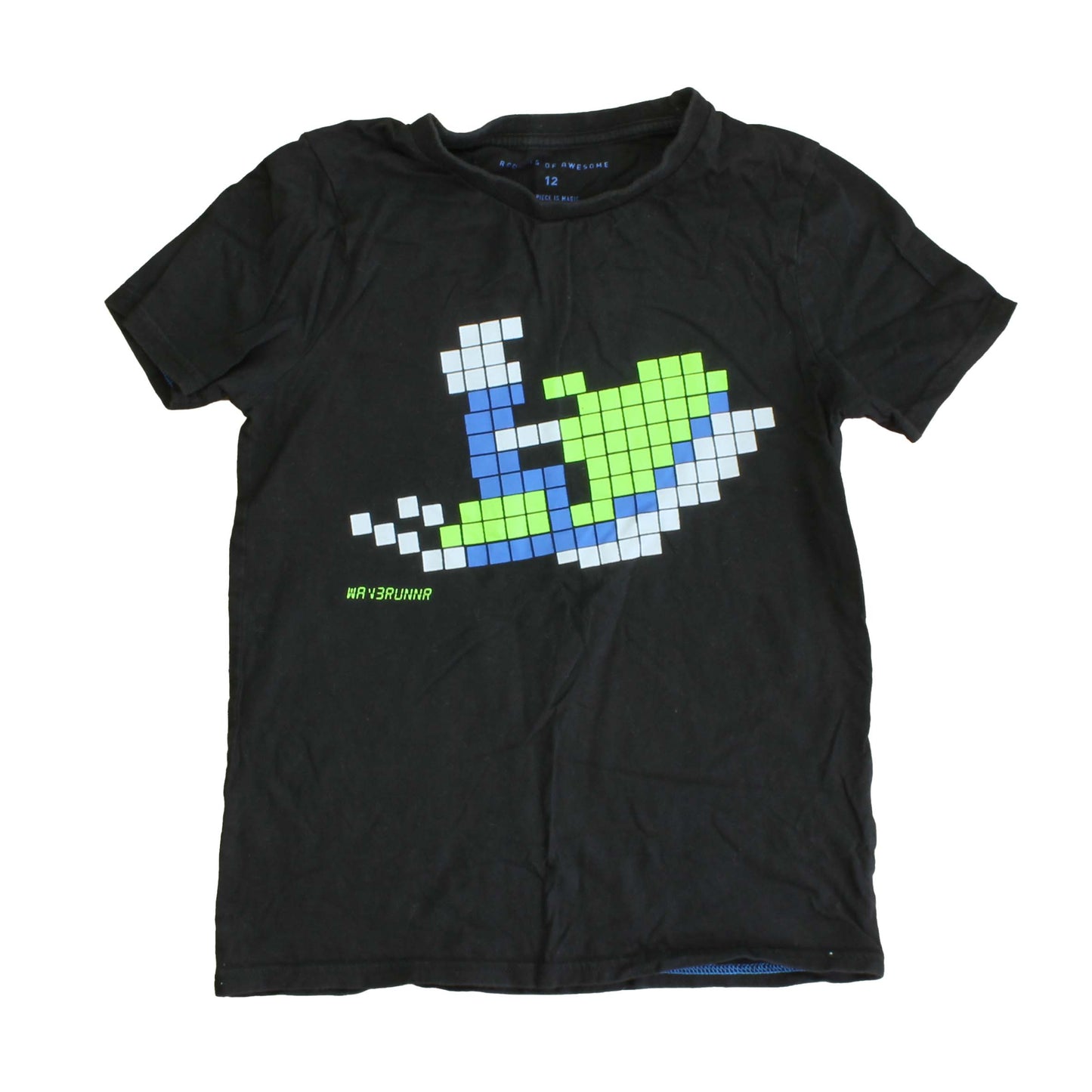 Rockets Of Awesome Boys Black | Green | Blue | White T-Shirt Size: 12 Years