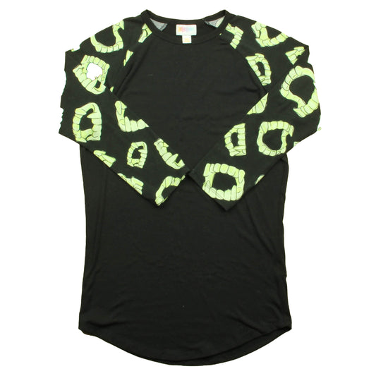 Lularoe Girls Black | Green Long Sleeve Shirt Size: Junior XXS Black | Green
