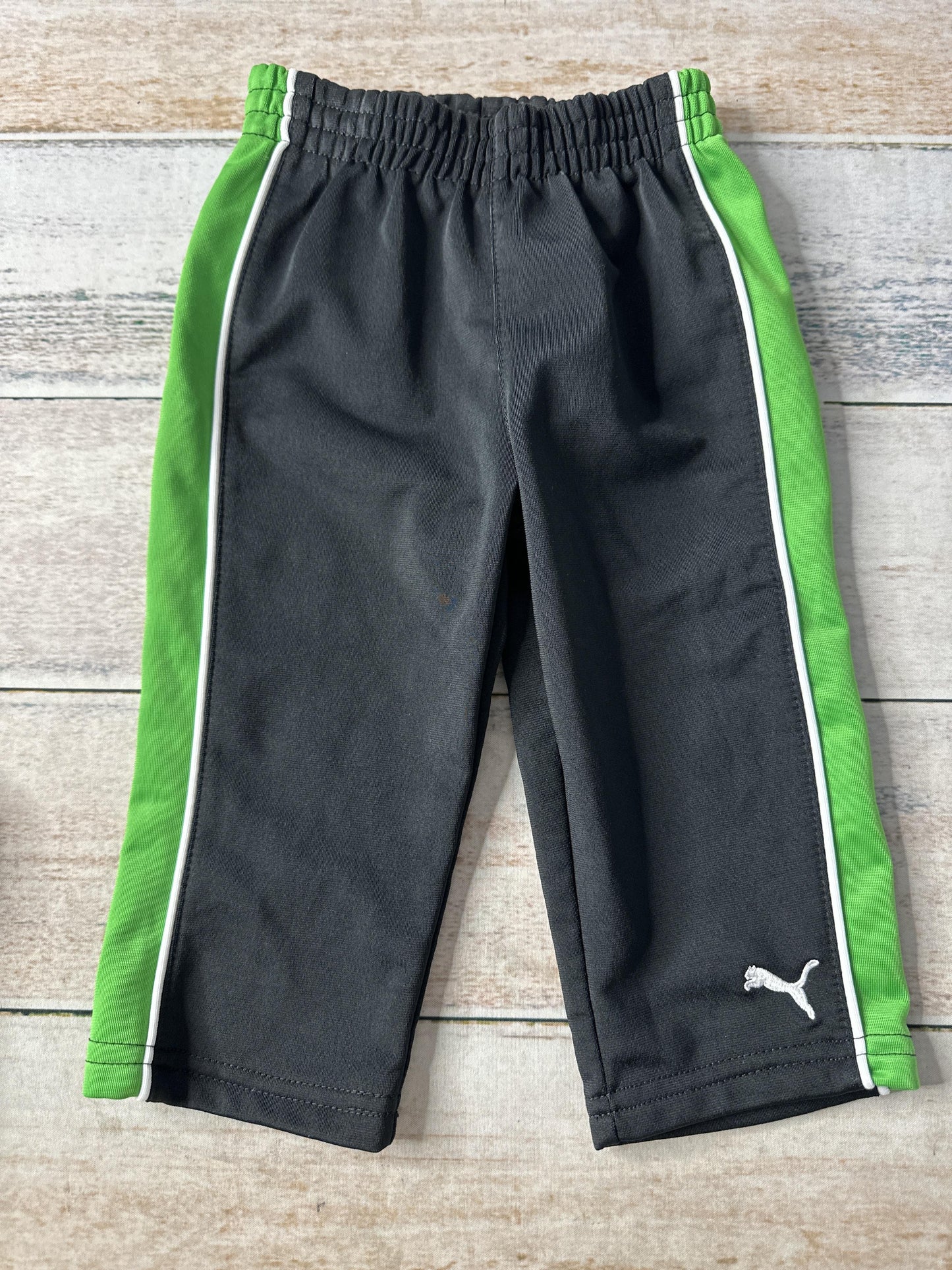 Puma Boys Black | green Pants Size: 12M Black | green