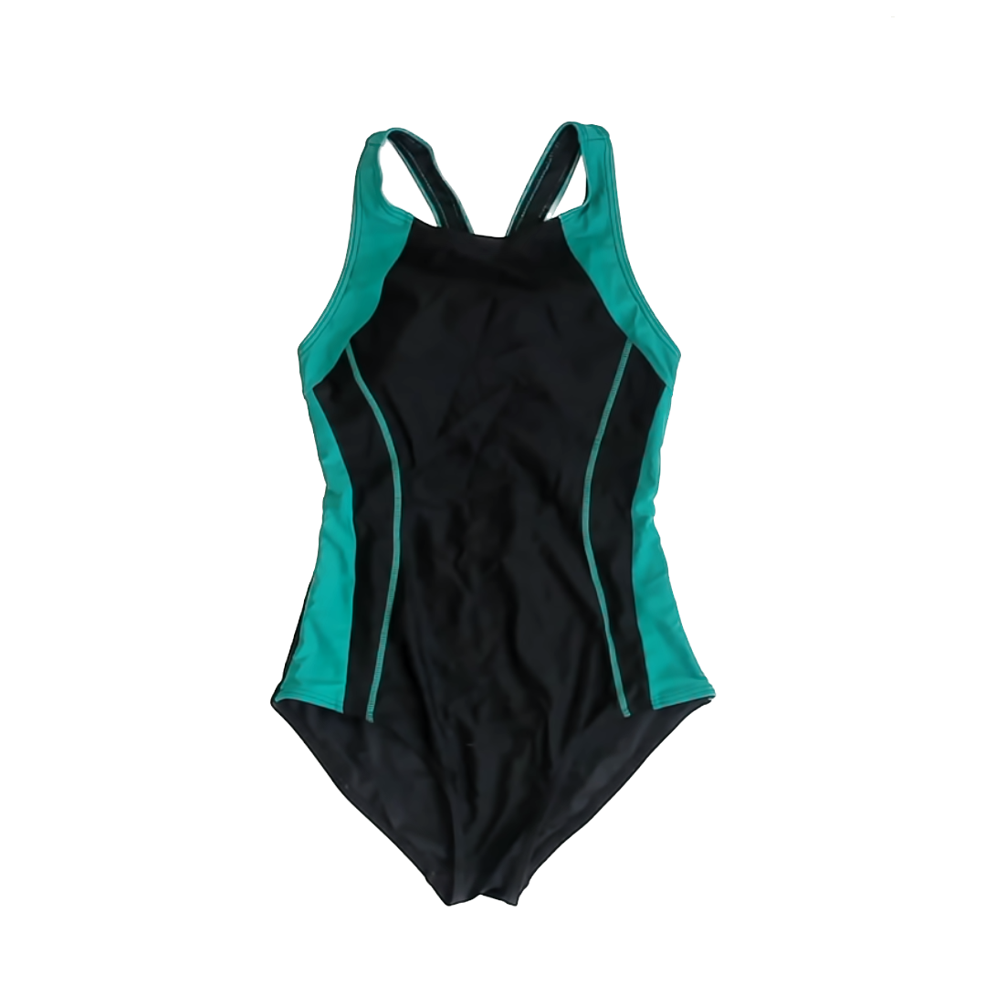 Unknown Girls Black | Green 1-piece Swimsuit Size: Adult XS Black | Green