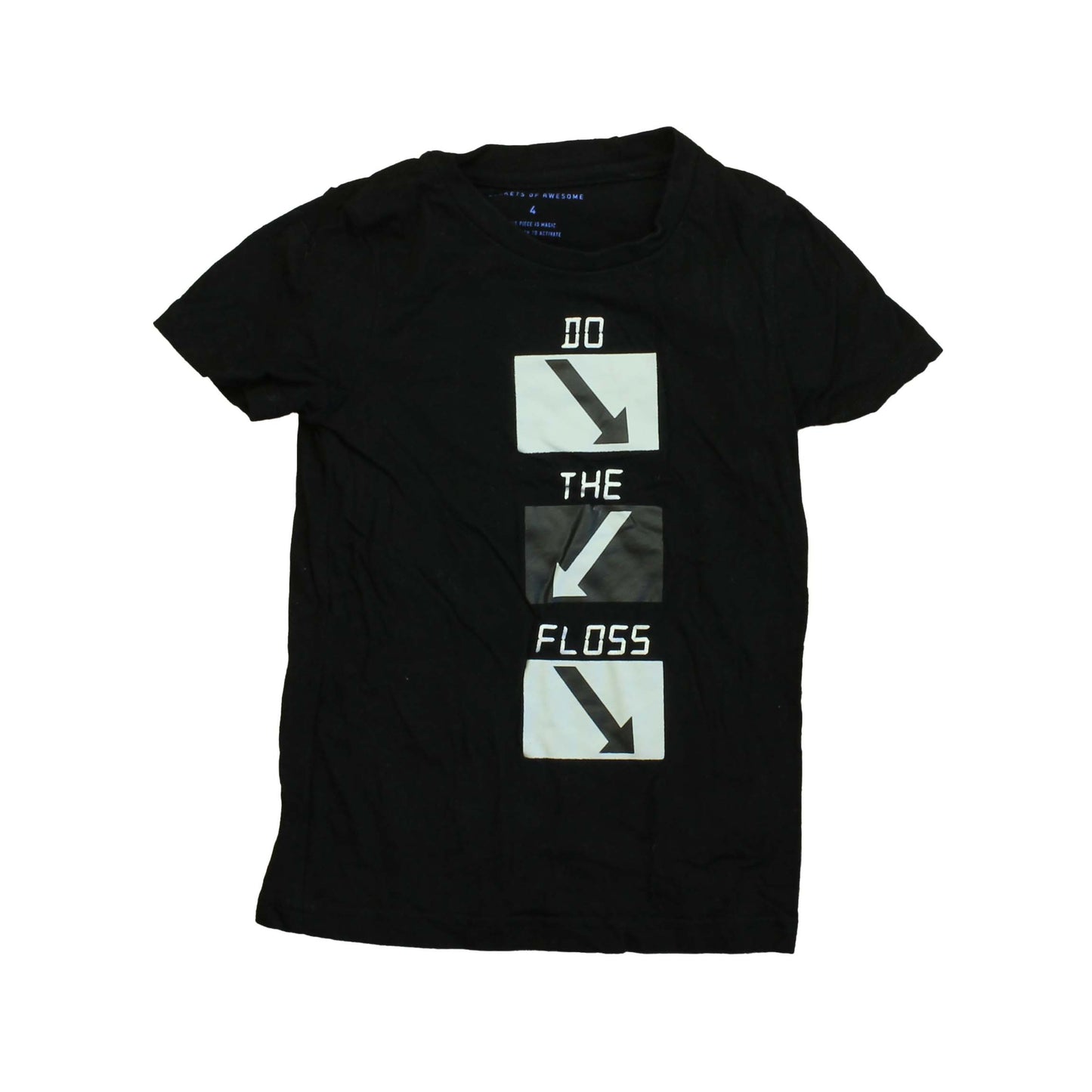 Rockets Of Awesome Boys Black | Grey | Do The Floss T-Shirt Size: Little Boy Black | Grey | Do The Floss