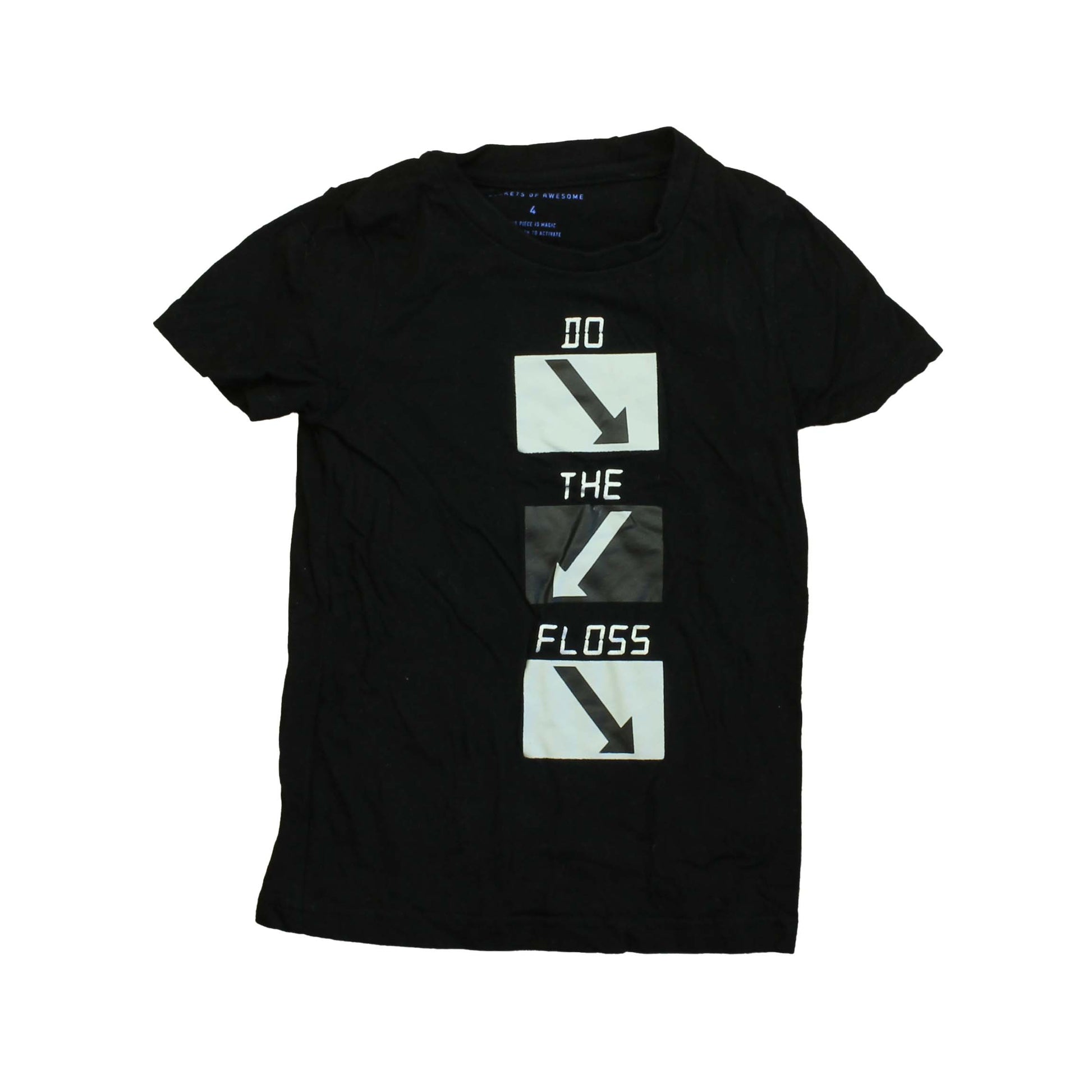 Rockets Of Awesome Boys Black | Grey | Do The Floss T-Shirt Size: Little Boy Black | Grey | Do The Floss