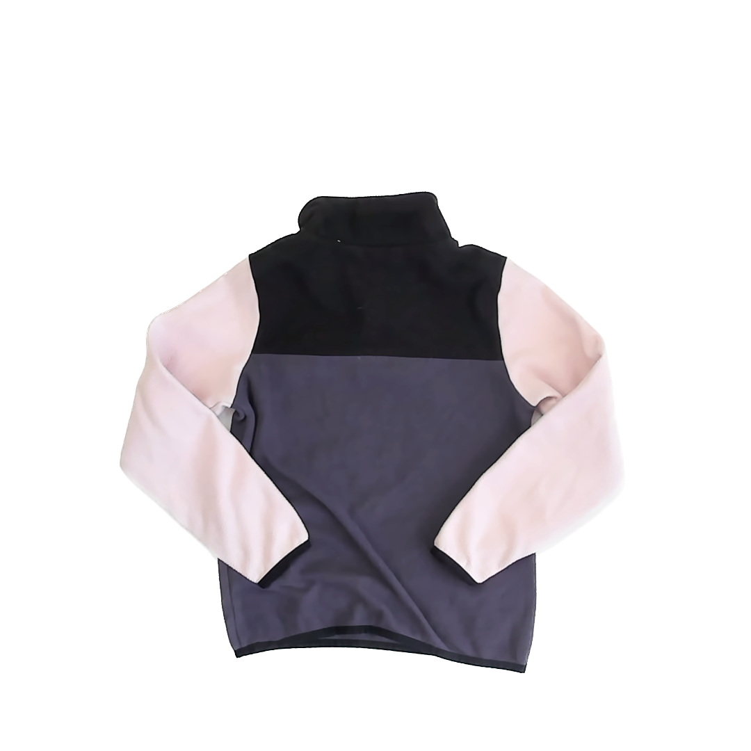 The North Face Girls Black | Grey | Pink Fleece Size: S (7-8 Years) Black | Grey | Pink