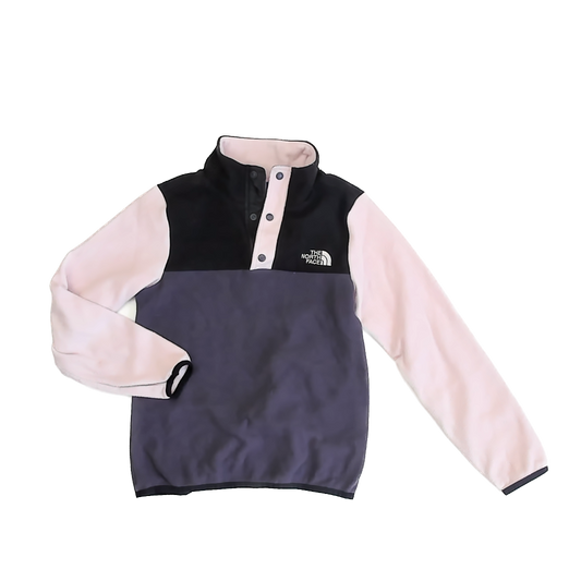 The North Face Girls Black | Grey | Pink Fleece Size: S (7-8 Years) Black | Grey | Pink
