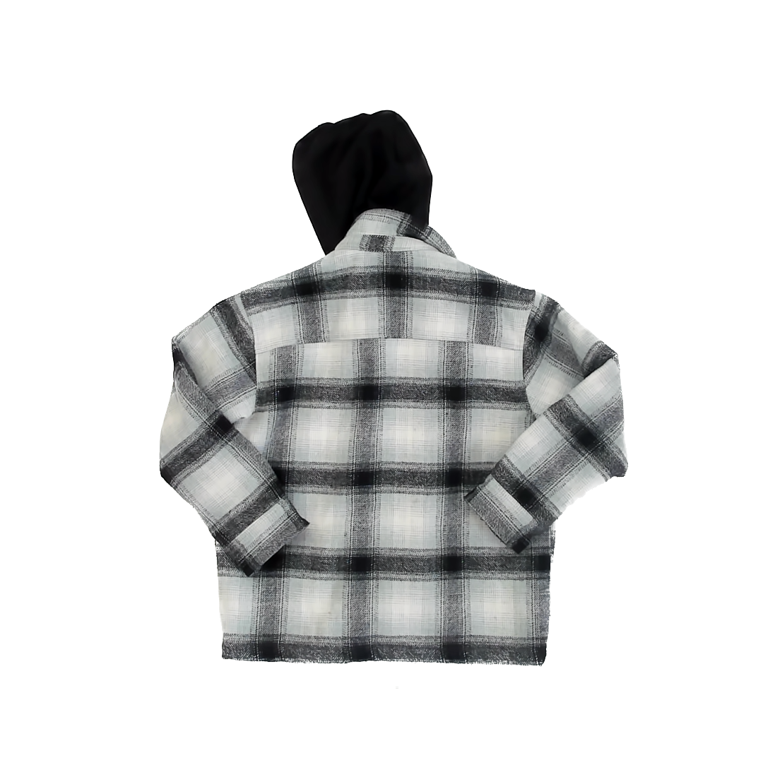 Zara Boys Black Grey Plaid Jacket Size: 8-9 Years Black Grey Plaid