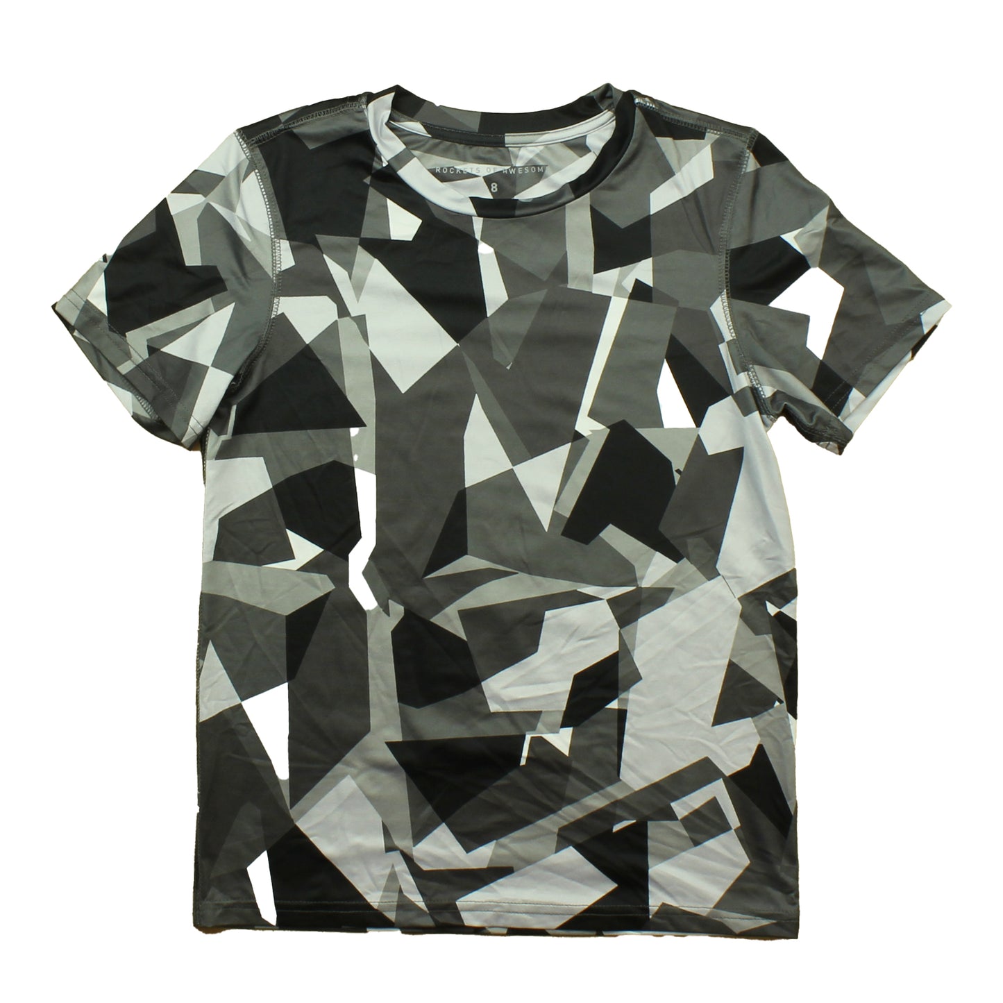 Rockets Of Awesome Boys Black | Grey | Shapes Athletic Top Size: 8 Years