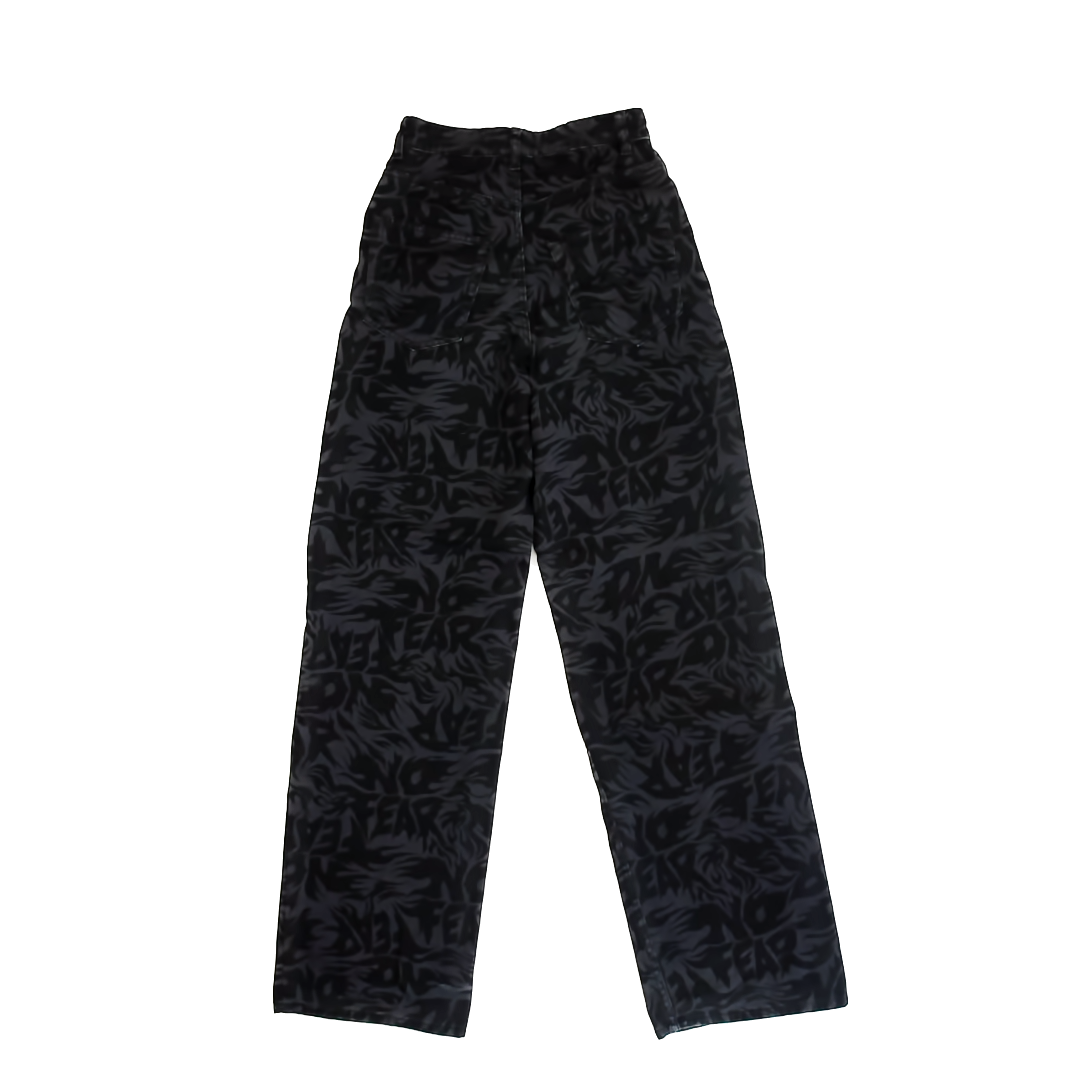 No Fear x H&M Girls Black Grey Zebra Jeans Size: 0 Black Grey Zebra