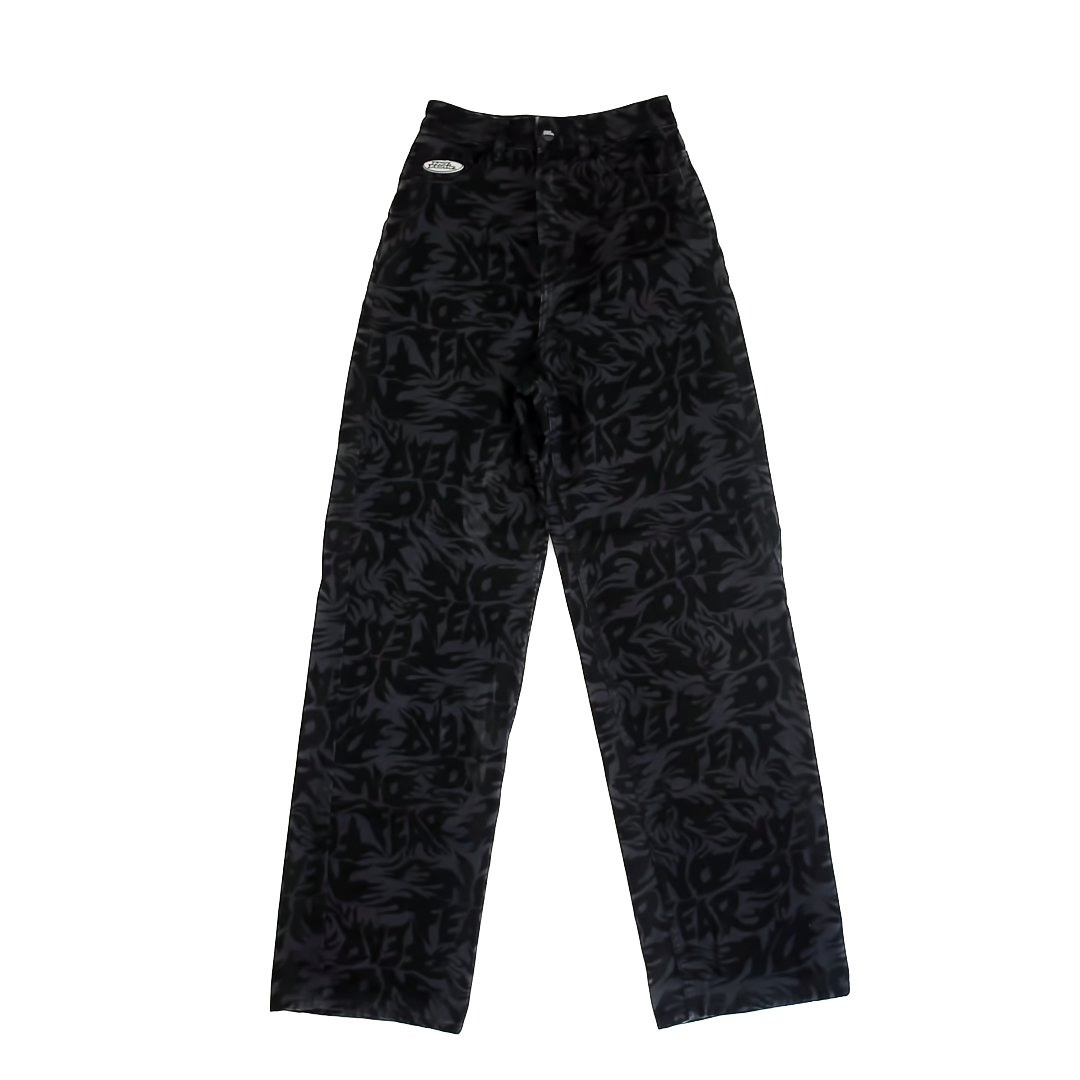 No Fear x H&M Girls Black Grey Zebra Jeans Size: 0 Black Grey Zebra