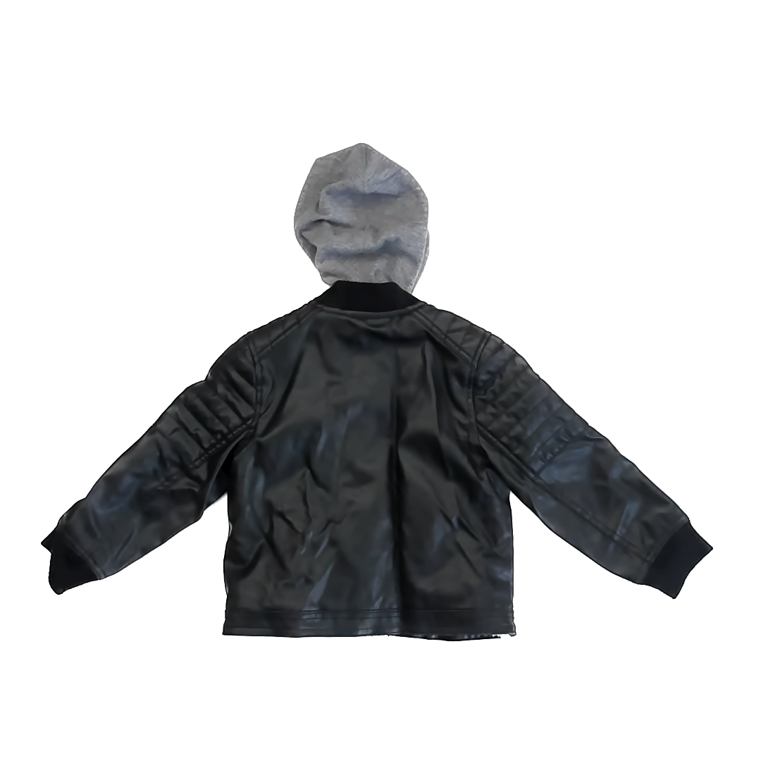 H&M Boys Black | Grey Jacket Size: 3T Black | Grey