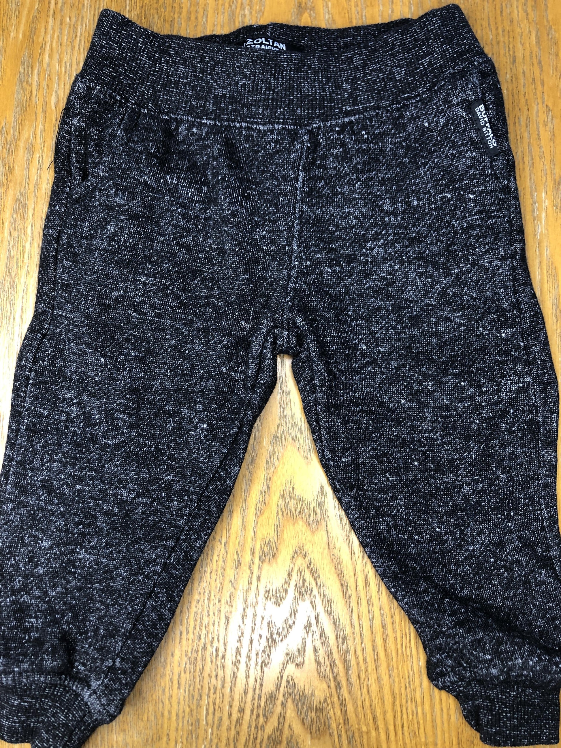 Buffalo Unisex Black | Grey Pants Size: 12 months Black | Grey