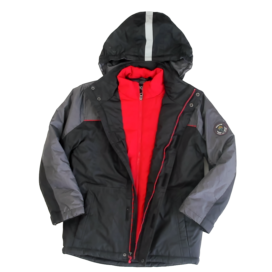 Sequoia Boys Black | Grey Snow & Ski Coat Size: 12-14 Years Black | Grey