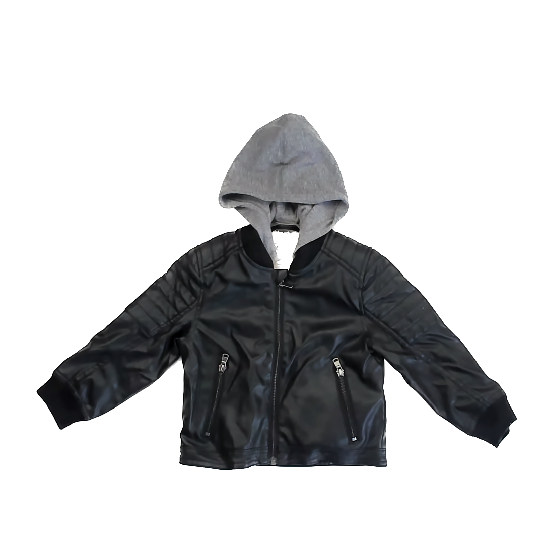 H&M Boys Black | Grey Jacket Size: 3T Black | Grey