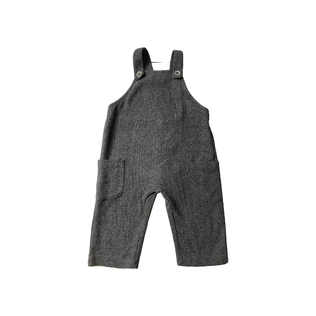 Zara Boys Black | Grey Overalls Size: 18-24 months Black | Grey