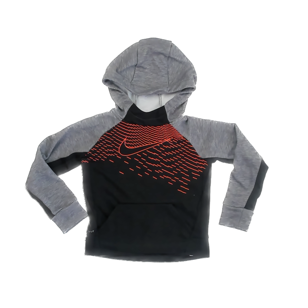 Nike Boys Black | Grey Hoodie Size: 4T Black | Grey