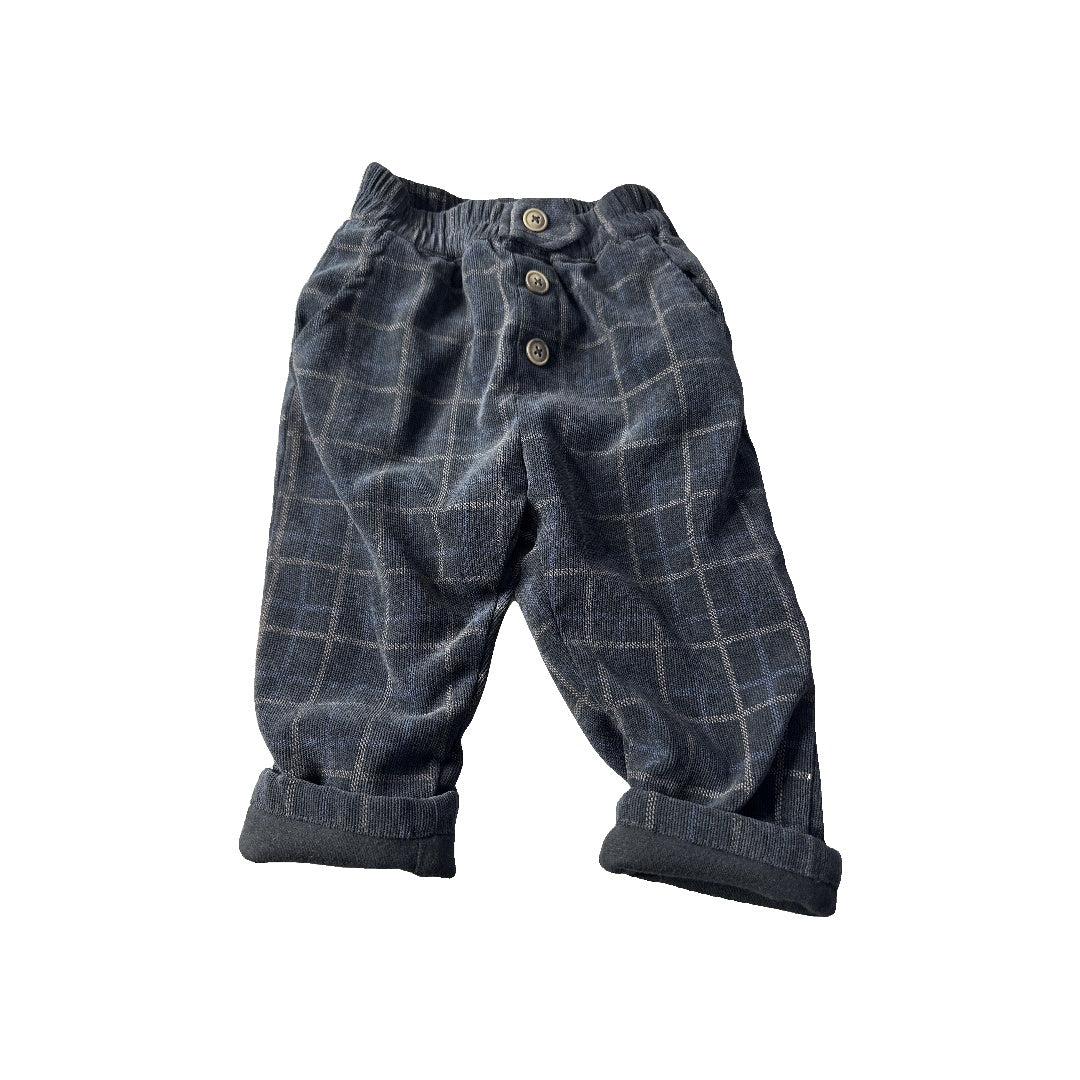 Zara Unisex Black | Grey Pants Size: 12-18 months Black | Grey