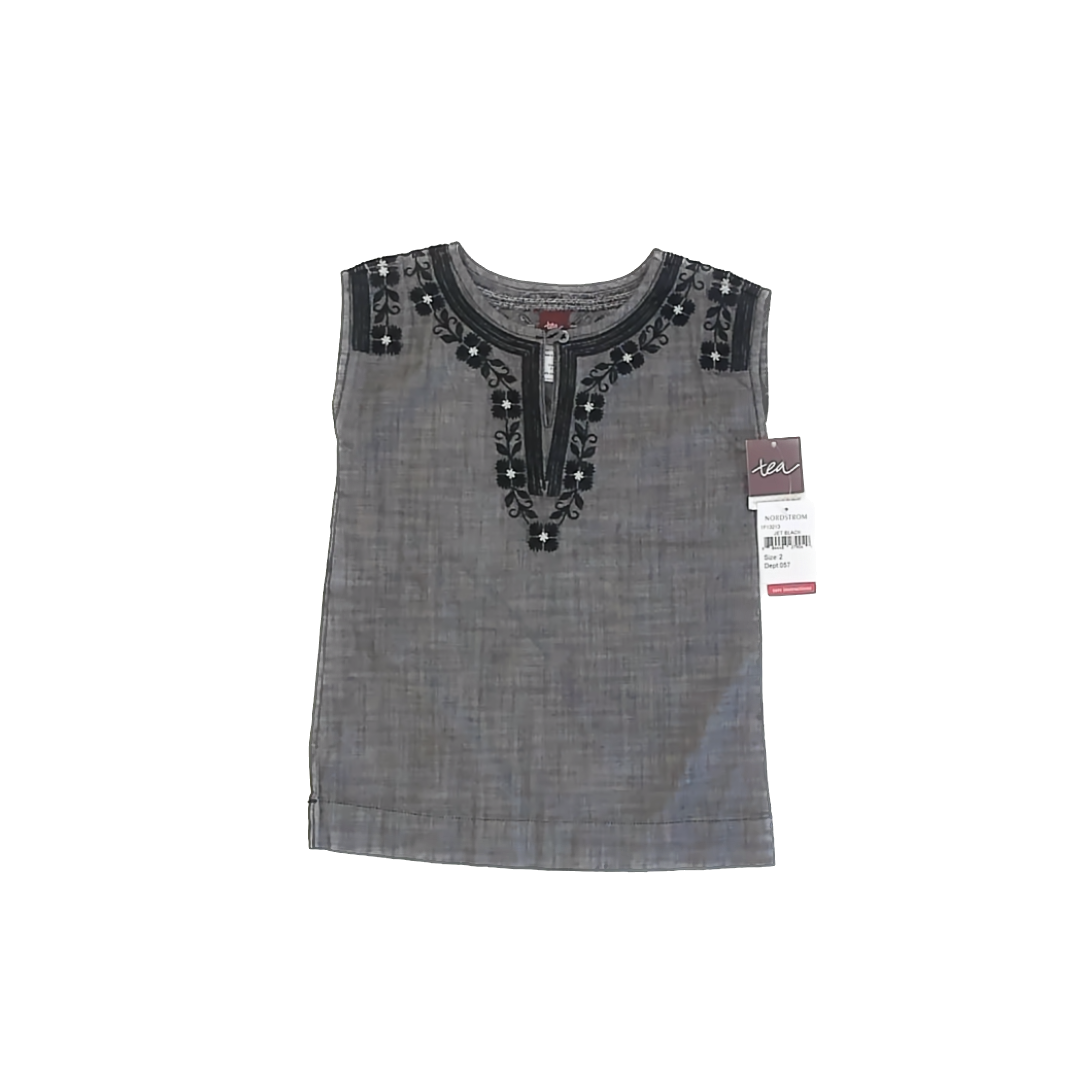 Tea Collection Girls Black | Grey Dress Size: 2T Black | Grey