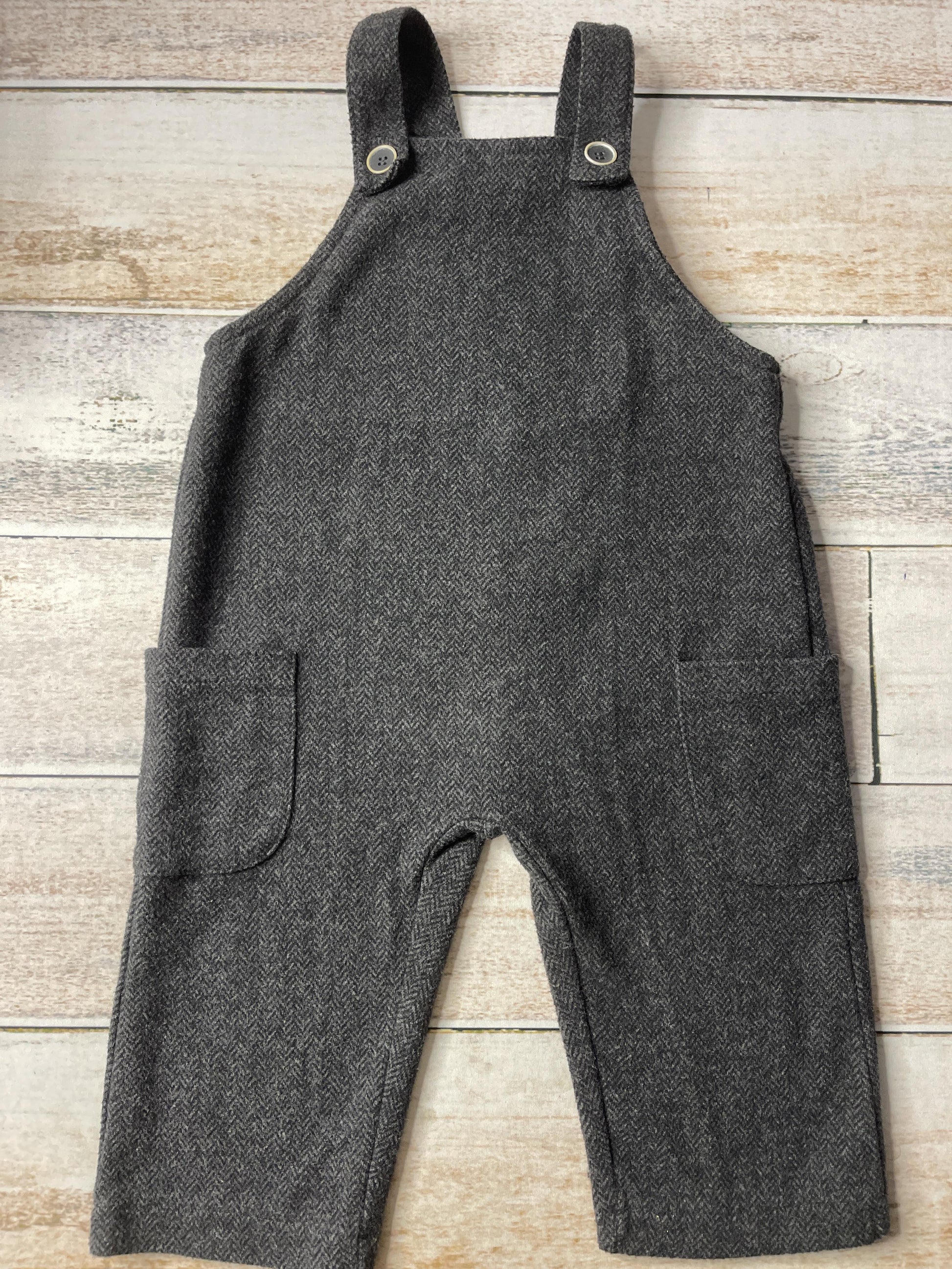 Zara Boys Black | Grey Overalls Size: 18-24 months Black | Grey