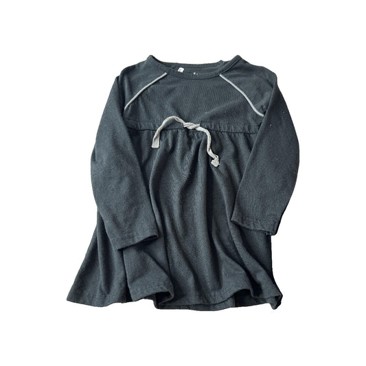 Leveret Girls Black | Grey Dress Size: 2T Black | Grey