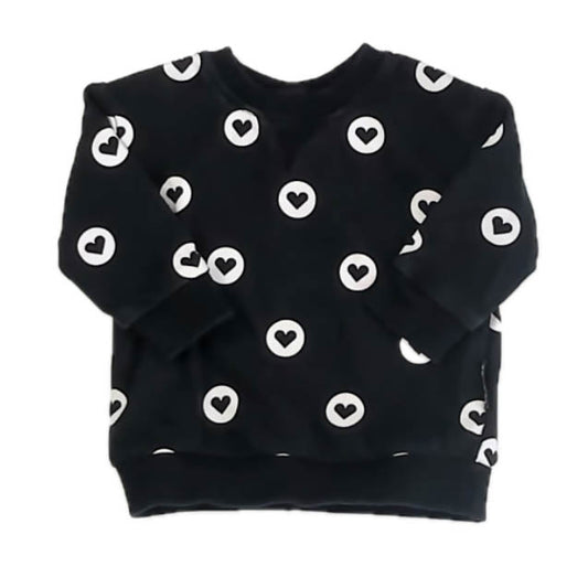 Trilogy Girls Black Hearts Long Sleeve Shirt Size: 18-24 Months Black Hearts